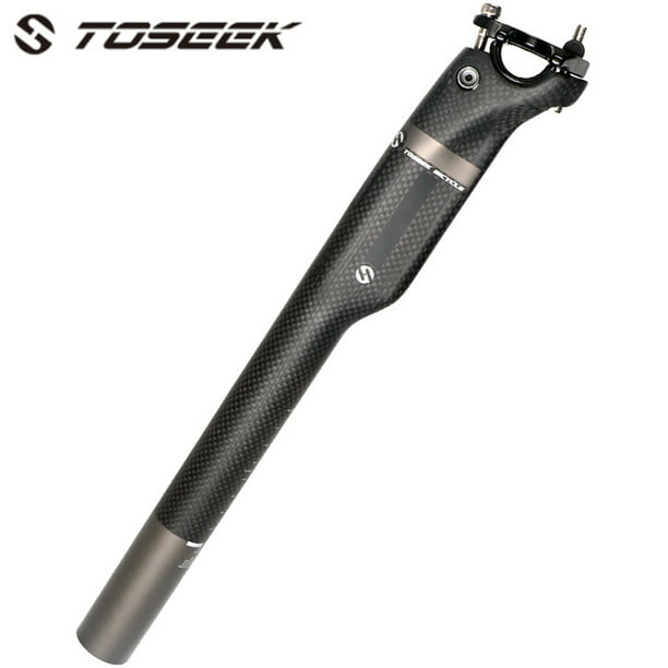 TOSEEK Full Carbon Fiber Bike Seatpost Length 350mm Ultralight for 27.2/30.8/31.6 mm Bike